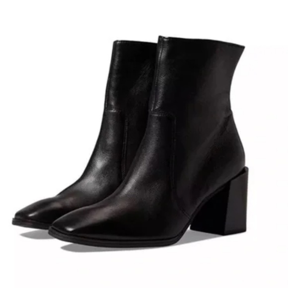 Paul Green Shoes - GUC Paul Green Black OLIVIA Zip Boot with Block Heel SZ 8.5